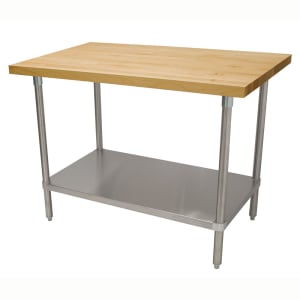 Wood top work sales table kitchen