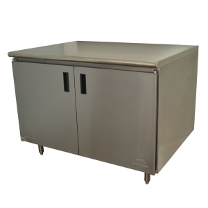 009-HBSS244 48" Enclosed Work Table w/ Swing Doors, 24"D