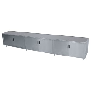 009-HBSS3012 144" Enclosed Work Table w/ Swing Doors, 30"D