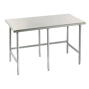 009-TAG2410 120" 16 ga Work Table w/ 430 Series Stainless Flat Top