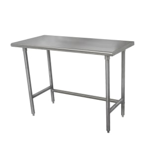 009-TMSLAG307 84" 16 ga Work Table w/ 304 Series Stainless Flat Top