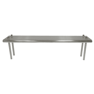 009-TS12108 Table Mount Shelf - Single Deck, 108" x 12", 18 ga 430 Stainless