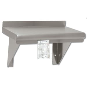 009-WS1272CMX Solid Wall Mounted Shelf, 72"W x 12"D, Stainless