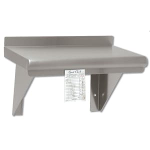 009-WS1260CMX Solid Wall Mounted Shelf, 60"W x 12"D, Stainless