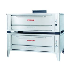 015-1060DOUBLENG Double Pizza Deck Oven, Natural Gas