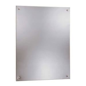 016-B15561824 B-1556 Series Frameless Stainless Steel Mirror, 18" X 24"