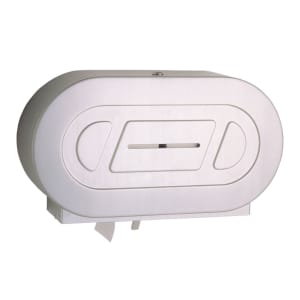 016-B2892 Surface-Mounted Twin Jumbo-Roll Toilet Tissue Dispenser, Stainless