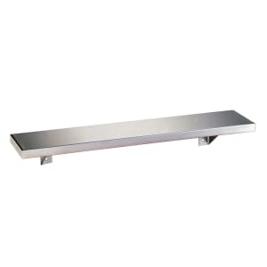 016-B295X24 Solid Wall Mounted Shelf, 24"W x 5"D, Stainless