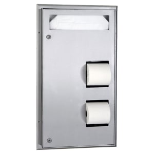 016-B347 Classic Series Partition Mounted Seat Cover & Toilet Tissue Dispenser