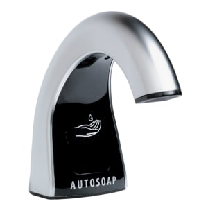 016-B826 Touch Free Counter Mount Automatic Soap Dispenser, Chrome Plated Plastic