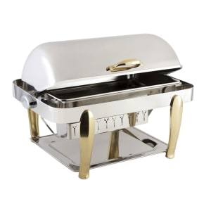 017-10040 Full Size Chafer w/ Roll Top Lid & Chafing Fuel Heat