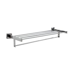 016-B676X24 24" Surface Mounted Towel Shelf w/ Bar, Square, Stainless