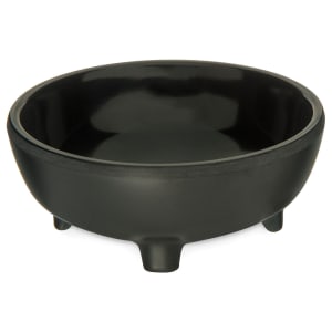 028-087303 3 oz Melamine Molcajete Salsa Dish, Black