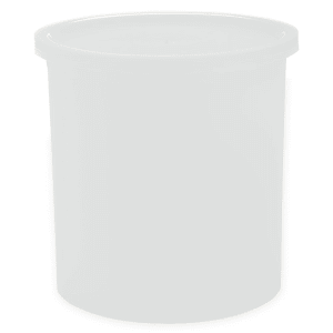 028-030102 1 1/5 qt Classic Crock - SnapOn Lid, White