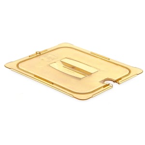 Carlisle 10431U13 Universal Half Size High Heat Food Pan Notched Lid - Amber