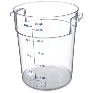 028-1076907 22 qt Round Container - Clear
