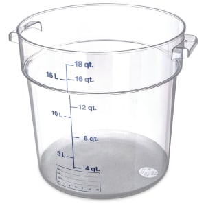 028-1076807 18 qt Round Container - Clear