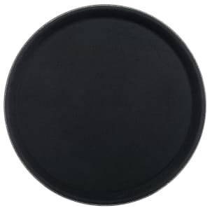028-1100GL004 11 1/4" Round Serving Tray - Rubber Liner, Black