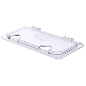 028-10280Z07 Universal Third-Size Hinged Food Pan Lid - Notched, Polycarbonate, Clear
