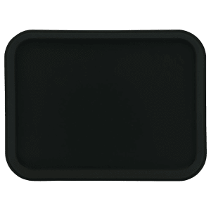 028-1410FG004 Fiberglass Cafeteria Tray - 13 3/4"L x 10 3/5" W, Black