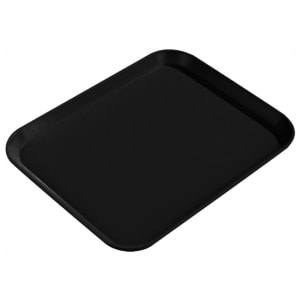 028-1814FG004 Fiberglass Cafeteria Tray - 18"L x 14"W, Black