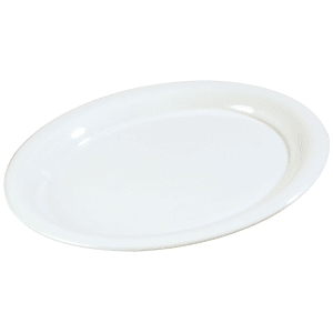 028-3308202 12" x 9-1/4" Oval Sierrus Platter - Melamine, White