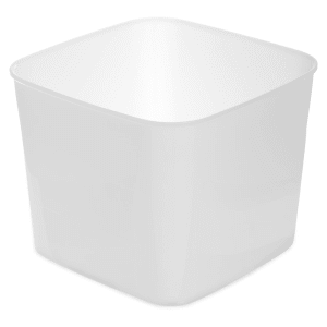 028-155602 6 qt Square Food Storage Container - White