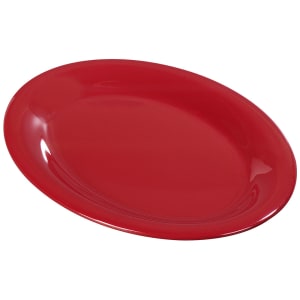 028-3308205 12" x 9-1/4" Oval Sierrus Platter - Melamine, Red