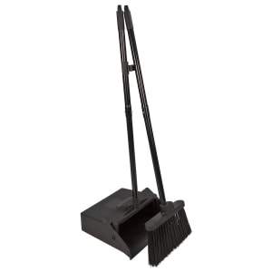 028-36141503 30" Lobby Dust Pan Combo - Broom Handle Clip, Black