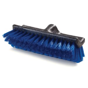 028-3619714 10" Dual Surface Floor Scrub Brush Head - Split Shape, Poly/Plastic, Blue