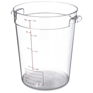 028-1076607 8 qt Round Container - Clear
