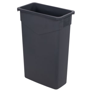 028-34202323 23 gallon Commercial Trash Can - Plastic, Rectangular, Built-in Handles, Gray