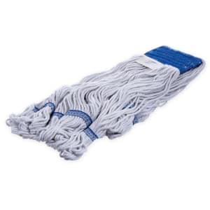 028-36943000 Wet Mop Head - 4 Ply, Synthetic/Cotton Blend Yarn, White/Blue