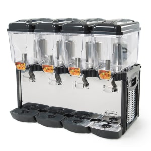027-CD4J Refrigerated Drink Dispenser w/ (4) 3 gal Bowls, Pre Mix, 110-120v