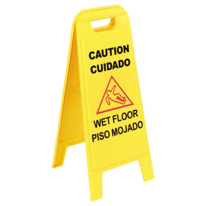 028-3690000 Wet Floor Safety Sign - 11x25" 2 Sided, Yellow