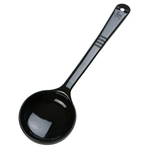 028-399003 6 oz Solid Portion Spoon - Long Handle, Poly, Black