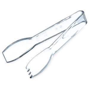 028-4006C 6"L Plastic Salad Tongs, Clear