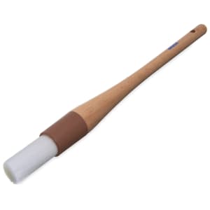 028-4040000 1" Round Pastry Brush - Nylon/Hardwood, White
