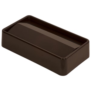 028-34202469 Rectangle Swing Top Trash Can Lid - Plastic, Brown