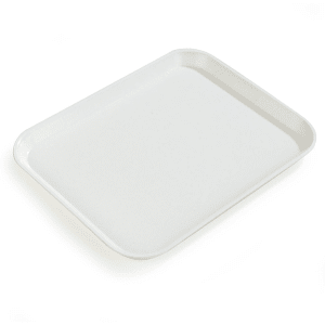 028-2015FG001 Fiberglass Cafeteria Tray - 20 1/4"L x 15"W, Bone White