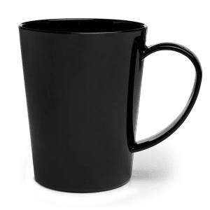 028-4306803 12 oz Nestable Mug, Easy Grip Handle - Black