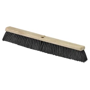 028-4504103 24" Push Broom Head w/ Tampico & Horsehair Bristles, Black