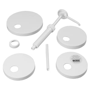 028-38310 Standard Pump Kit w/ (2) Restrictor Clips & (5) Lids, Plastic, White