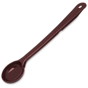 028-395801 1 1/2 oz Solid Portion Spoon - Long Handle, Poly, Reddish-Brown
