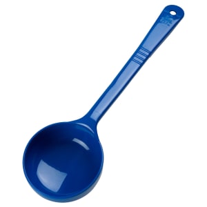 028-399214 8 oz Solid Portion Spoon - Long Handle, Poly, Blue