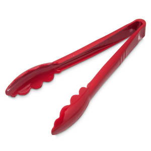 028-4709R 9"L Plastic Utility Tongs, Red