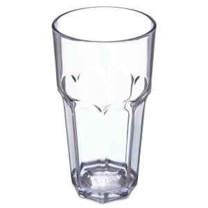 028-581807 18 oz Clear Faceted Plastic Tumbler