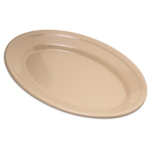 028-4356325 9 1/4" x 6 1/4" Oval Dallas Ware Platter - Melamine, Tan