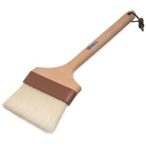 028-4037100 12" Basting Brush - 4" Bristles, 45° Handle, Brown