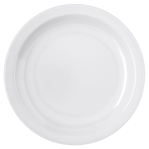 028-4350402 6 1/2" Round Melamine Pie Plate, White
